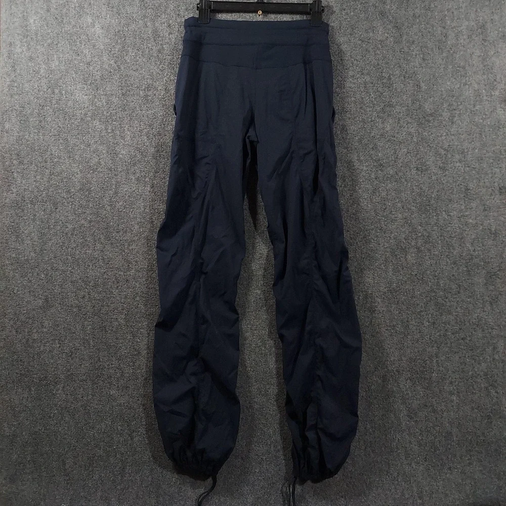 Lululemon Athletica Pants Womens 6 Blue Lightweight Ruched Jogger Drawstring - Picture 2 of 9